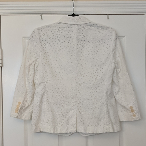 *Sold*TALBOTS Eyelet 3/4 Sleeve Blazer - Picture 4 of 5